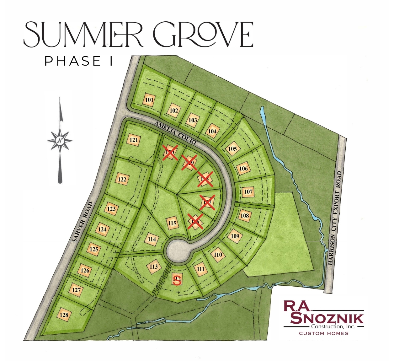 Summer Grove Phase One Site Map